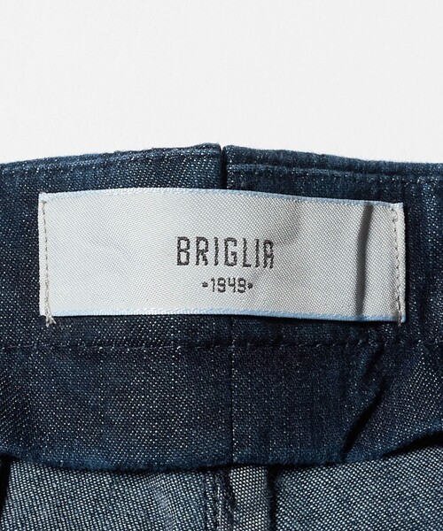BRIGLIA 1949(ブリリア)の「<BRIGLIA 1949>シャンブレー 1プリーツ パンツ(チノパンツ・メンズ・ネイビー・50/48/46)」の11枚目の写真