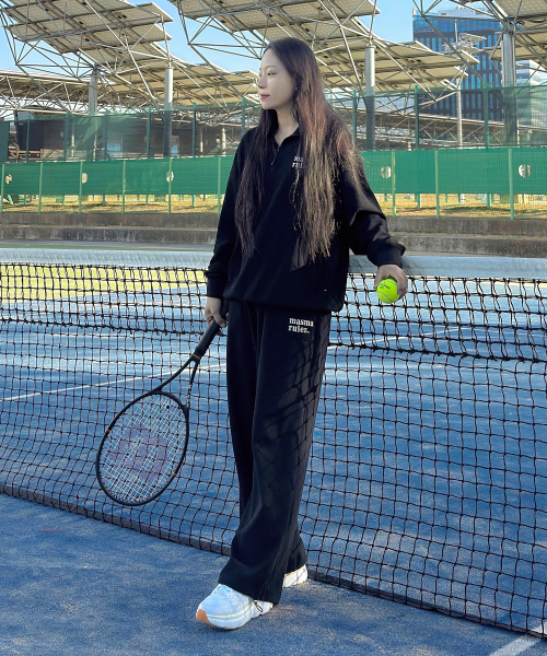MASMARULEZ APPAREL(マスマルールズ アパレル)の「Textured Waffle Sweatpants_2 Colors(スウェットパンツ・レディース・ブラック/ネイビー・M size/L size)」の5枚目の写真
