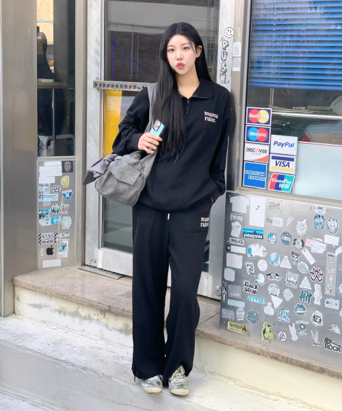 MASMARULEZ APPAREL(マスマルールズ アパレル)の「Textured Waffle Sweatpants_2 Colors(スウェットパンツ・レディース・ブラック/ネイビー・M size/L size)」の7枚目の写真