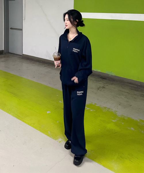 MASMARULEZ APPAREL(マスマルールズ アパレル)の「Textured Waffle Sweatpants_2 Colors(スウェットパンツ・レディース・ブラック/ネイビー・M size/L size)」の8枚目の写真
