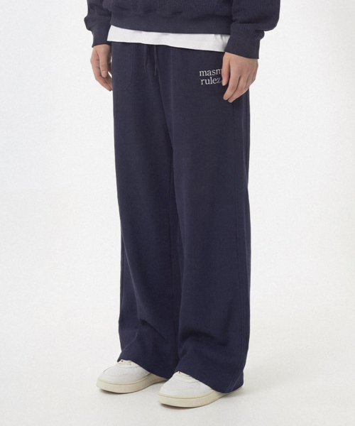 MASMARULEZ APPAREL(マスマルールズ アパレル)の「Textured Waffle Sweatpants_2 Colors(スウェットパンツ・レディース・ブラック/ネイビー・M size/L size)」の10枚目の写真