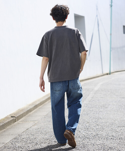 FREAK'S STORE(フリークスストア)の「HEAVY WEIGHT/ヘビーウェイト ピグメント ショートスリーブ ヘンリーネック Tシャツ/10.5オンス(Tシャツ/カットソー・メンズ・チャコールグレー/オリーブ/ピンク/ブラウン・LARGE/MEDIUM/SMALL)」の7枚目の写真