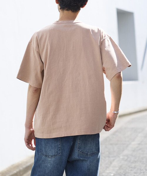 FREAK'S STORE(フリークスストア)の「HEAVY WEIGHT/ヘビーウェイト ピグメント ショートスリーブ ヘンリーネック Tシャツ/10.5オンス(Tシャツ/カットソー・メンズ・チャコールグレー/オリーブ/ピンク/ブラウン・LARGE/MEDIUM/SMALL)」の19枚目の写真