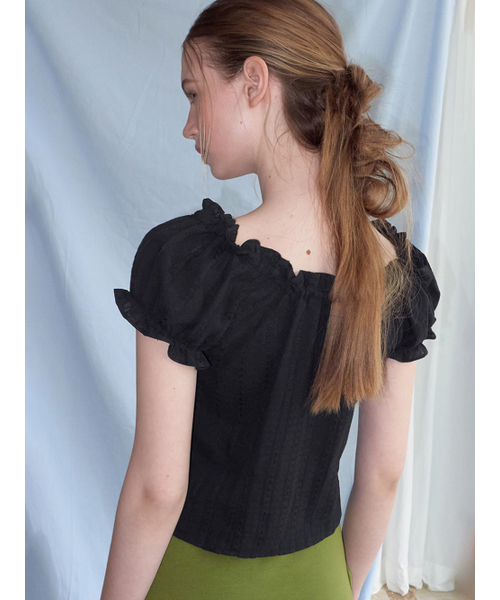 ETMON(エトモン)の「Frill Neck Strap Blouse, Black(シャツ/ブラウス・レディース・その他・MEDIUM/SMALL)」の5枚目の写真