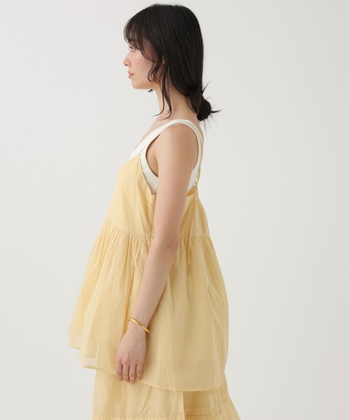 Marilyn Moon(マリリンムーン)の「【MARILYN MOON】<別注>オーガンキャミ(キャミソール・レディース・イエロー/キャメル・フリー)」の19枚目の写真