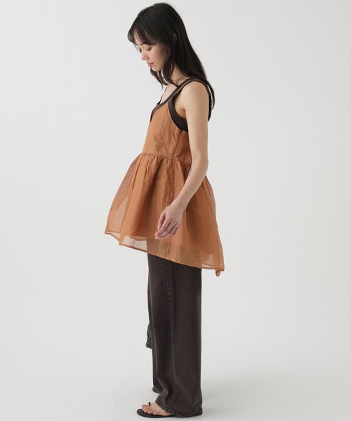 Marilyn Moon(マリリンムーン)の「【MARILYN MOON】<別注>オーガンキャミ(キャミソール・レディース・イエロー/キャメル・フリー)」の16枚目の写真