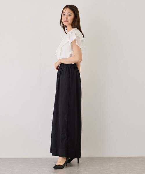 Jayro（ジャイロ）の「スラブデニムロングワイドパンツ（デニムパンツ・レディース・チャコールグレー/ブルー系その他4/ネイビー/ブラック・M）」の9枚目の写真