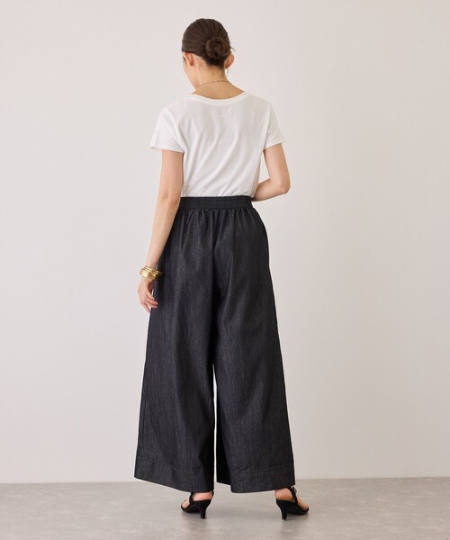 Jayro（ジャイロ）の「スラブデニムロングワイドパンツ（デニムパンツ・レディース・チャコールグレー/ブルー系その他4/ネイビー/ブラック・M）」の16枚目の写真