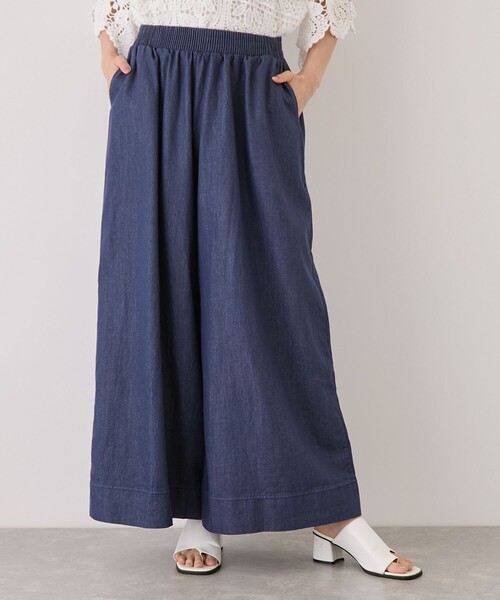 Jayro（ジャイロ）の「スラブデニムロングワイドパンツ（デニムパンツ・レディース・チャコールグレー/ブルー系その他4/ネイビー/ブラック・M）」の17枚目の写真