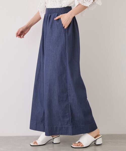 Jayro（ジャイロ）の「スラブデニムロングワイドパンツ（デニムパンツ・レディース・チャコールグレー/ブルー系その他4/ネイビー/ブラック・M）」の18枚目の写真