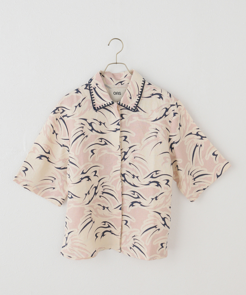 OAS(オーエーエス)の「【OAS/オーエーエス】 Vera Shirt(シャツ/ブラウス・レディース・ピンク/レッド・SMALL)」の2枚目の写真