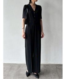 RIM.ARK | Puff sleeve solid jumpsuit パフスリーブ ソリッド ジャンプスーツ(つなぎ/オールインワン)