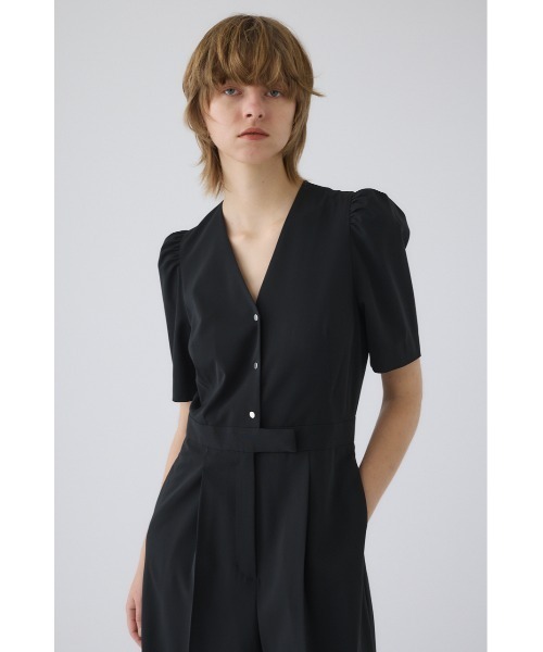 RIM.ARK（リムアーク）の「Puff sleeve solid jumpsuit パフスリーブ ソリッド ジャンプスーツ（つなぎ/オールインワン・レディース・ライトグリーン/ブラック・38/36）」の16枚目の写真