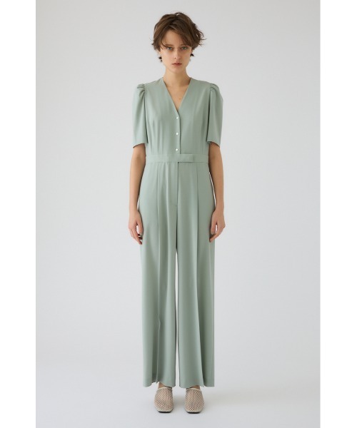 RIM.ARK（リムアーク）の「Puff sleeve solid jumpsuit パフスリーブ ソリッド ジャンプスーツ（つなぎ/オールインワン・レディース・ライトグリーン/ブラック・38/36）」の3枚目の写真
