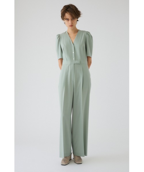 RIM.ARK（リムアーク）の「Puff sleeve solid jumpsuit パフスリーブ ソリッド ジャンプスーツ（つなぎ/オールインワン・レディース・ライトグリーン/ブラック・38/36）」の4枚目の写真
