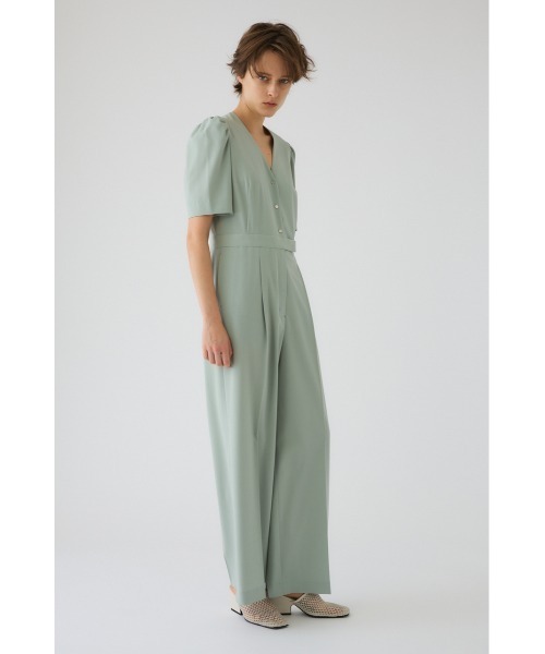 RIM.ARK（リムアーク）の「Puff sleeve solid jumpsuit パフスリーブ ソリッド ジャンプスーツ（つなぎ/オールインワン・レディース・ライトグリーン/ブラック・38/36）」の5枚目の写真