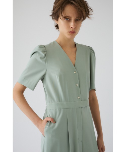 RIM.ARK（リムアーク）の「Puff sleeve solid jumpsuit パフスリーブ ソリッド ジャンプスーツ（つなぎ/オールインワン・レディース・ライトグリーン/ブラック・38/36）」の8枚目の写真
