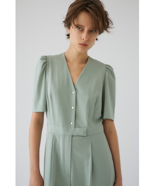 RIM.ARK（リムアーク）の「Puff sleeve solid jumpsuit パフスリーブ ソリッド ジャンプスーツ（つなぎ/オールインワン・レディース・ライトグリーン/ブラック・38/36）」の10枚目の写真