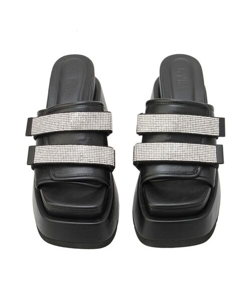 GYDA(ジェイダ)の「Thick sole bijouストラップサンダル(サンダル・レディース・ブラック・LARGE/MEDIUM/SMALL)」の12枚目の写真