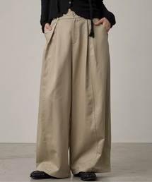 OFROOM | Tuck Wide Leg Pants｜タックワイドレッグパンツ(チノパンツ)