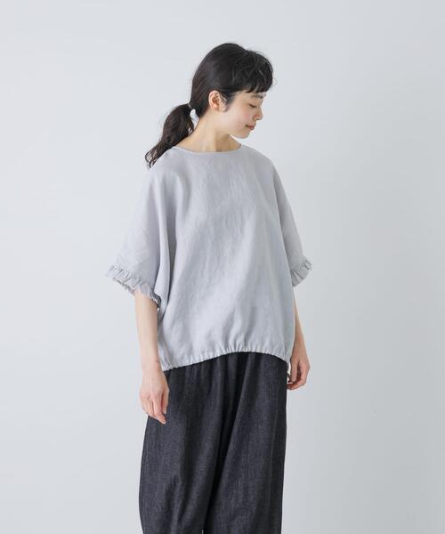 かぐれ(カグレ)の「リネンフリルスリーブプルオーバー(シャツ/ブラウス・レディース・オフホワイト/ライトグレー/ブラック・FREE)」の16枚目の写真