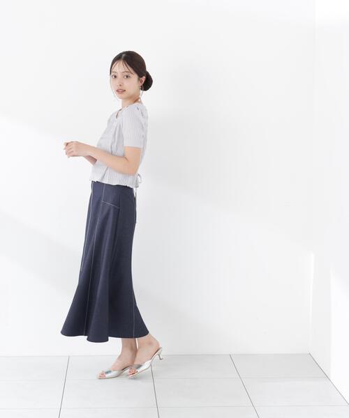 PROPORTION BODY DRESSING(プロポーションボディドレッシング)の「ウエストタックカットトップス / 1216260603(Tシャツ/カットソー・レディース・ダークグレー/グレー/ホワイト系その他・FREE)」の7枚目の写真