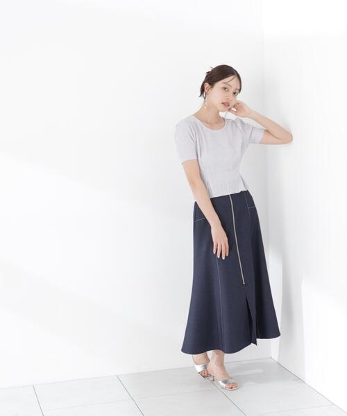 PROPORTION BODY DRESSING(プロポーションボディドレッシング)の「ウエストタックカットトップス / 1216260603(Tシャツ/カットソー・レディース・ダークグレー/グレー/ホワイト系その他・FREE)」の8枚目の写真