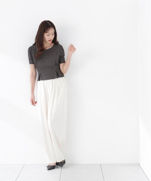 PROPORTION BODY DRESSING(プロポーションボディドレッシング)の「ウエストタックカットトップス / 1216260603(Tシャツ/カットソー・レディース・ダークグレー/グレー/ホワイト系その他・FREE)」の13枚目の写真