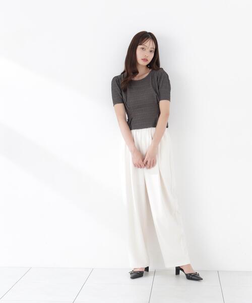 PROPORTION BODY DRESSING(プロポーションボディドレッシング)の「ウエストタックカットトップス / 1216260603(Tシャツ/カットソー・レディース・ダークグレー/グレー/ホワイト系その他・FREE)」の14枚目の写真