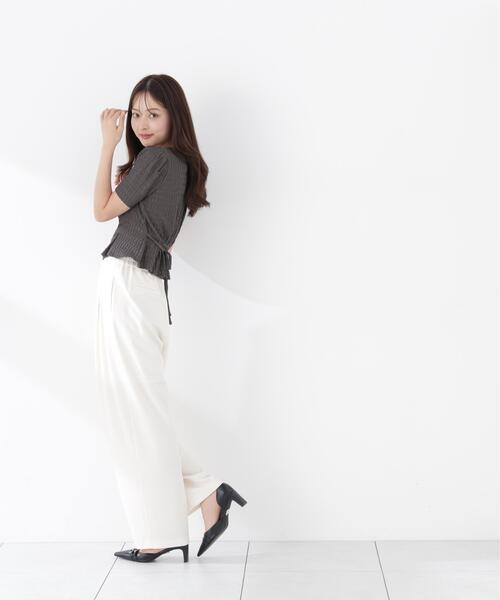 PROPORTION BODY DRESSING(プロポーションボディドレッシング)の「ウエストタックカットトップス / 1216260603(Tシャツ/カットソー・レディース・ダークグレー/グレー/ホワイト系その他・FREE)」の16枚目の写真
