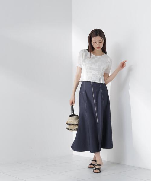PROPORTION BODY DRESSING(プロポーションボディドレッシング)の「ウエストタックカットトップス / 1216260603(Tシャツ/カットソー・レディース・ダークグレー/グレー/ホワイト系その他・FREE)」の22枚目の写真