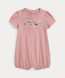 POLO RALPH LAUREN CHILDRENSWEAR | パッチワークロゴ コットン バブル ショートオール(ロンパース)
