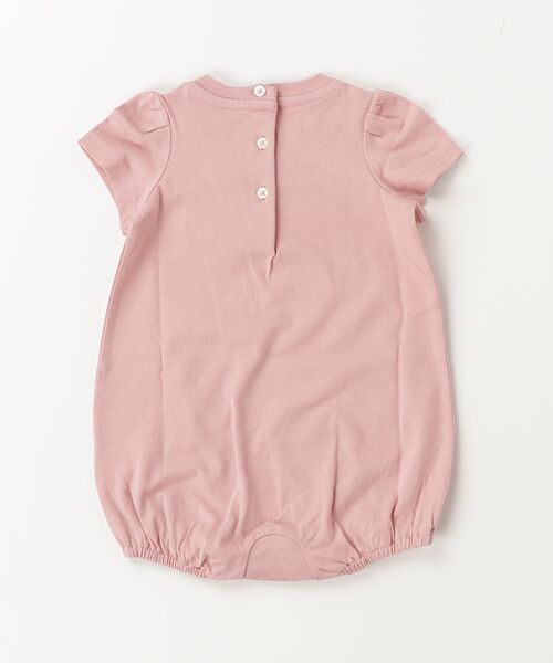 POLO RALPH LAUREN CHILDRENSWEAR(ポロ ラルフ ローレン チルドレンズウェア)の「パッチワークロゴ コットン バブル ショートオール(ロンパース・キッズ・ピンク・12M/3M/6M/9M)」の2枚目の写真