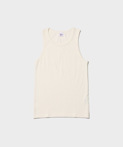 ADAM ET ROPE'(アダムエロペ)の「《別注》【Miller/ミラー】RIB TANKTOP(タンクトップ・メンズ・ブラック/ホワイト・M/L)」の4枚目の写真