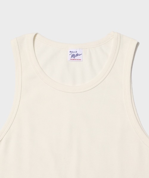 ADAM ET ROPE'(アダムエロペ)の「《別注》【Miller/ミラー】RIB TANKTOP(タンクトップ・メンズ・ブラック/ホワイト・M/L)」の5枚目の写真