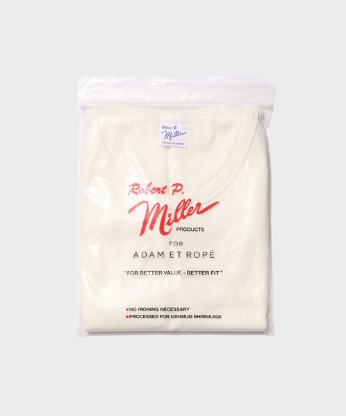 ADAM ET ROPE'(アダムエロペ)の「《別注》【Miller/ミラー】RIB TANKTOP(タンクトップ・メンズ・ブラック/ホワイト・M/L)」の3枚目の写真