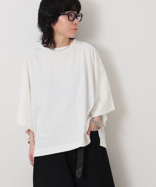 JOURNAL STANDARD LUXE(ジャーナルスタンダード ラックス)の「ヴィンテージジャージ ポンチョT(Tシャツ/カットソー・レディース・ホワイト/ブラック・FREE)」の6枚目の写真
