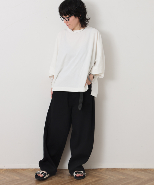 JOURNAL STANDARD LUXE(ジャーナルスタンダード ラックス)の「ヴィンテージジャージ ポンチョT(Tシャツ/カットソー・レディース・ホワイト/ブラック・FREE)」の7枚目の写真