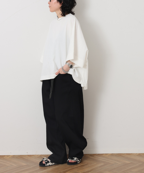 JOURNAL STANDARD LUXE(ジャーナルスタンダード ラックス)の「ヴィンテージジャージ ポンチョT(Tシャツ/カットソー・レディース・ホワイト/ブラック・FREE)」の8枚目の写真