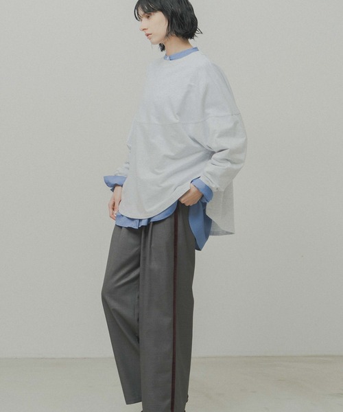 WHYTO.(ホワイト)の「「WHYTO. / ホワイト」round switch sweat(Tシャツ/カットソー・レディース・グリーン/グレー/ブラウン/ブラック・36/38)」の7枚目の写真