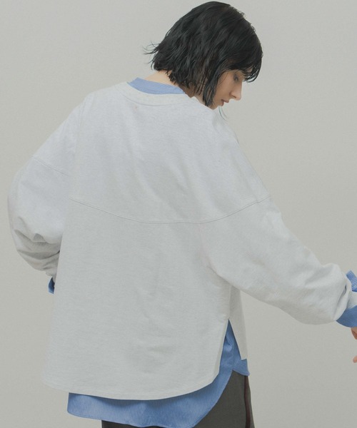 WHYTO.(ホワイト)の「「WHYTO. / ホワイト」round switch sweat(Tシャツ/カットソー・レディース・グリーン/グレー/ブラウン/ブラック・36/38)」の8枚目の写真
