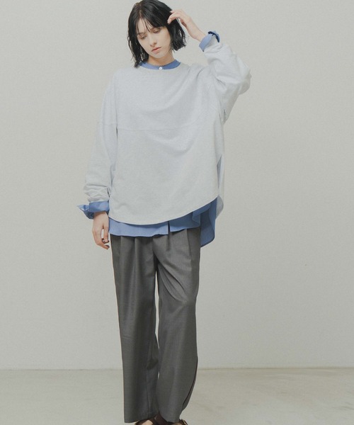 WHYTO.(ホワイト)の「「WHYTO. / ホワイト」round switch sweat(Tシャツ/カットソー・レディース・グリーン/グレー/ブラウン/ブラック・36/38)」の11枚目の写真