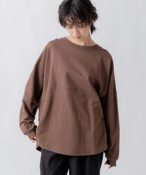 WHYTO.(ホワイト)の「「WHYTO. / ホワイト」round switch sweat(Tシャツ/カットソー・レディース・グリーン/グレー/ブラウン/ブラック・36/38)」の13枚目の写真