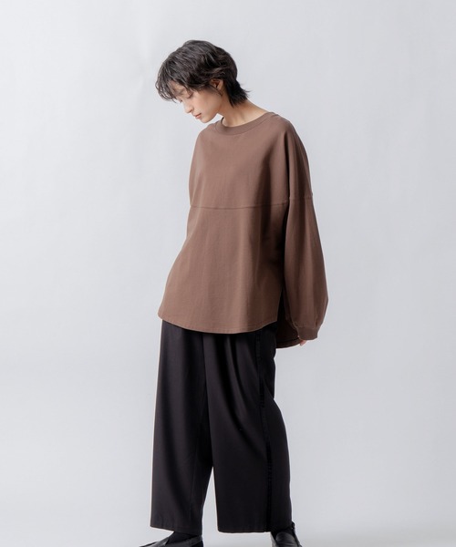 WHYTO.(ホワイト)の「「WHYTO. / ホワイト」round switch sweat(Tシャツ/カットソー・レディース・グリーン/グレー/ブラウン/ブラック・36/38)」の14枚目の写真