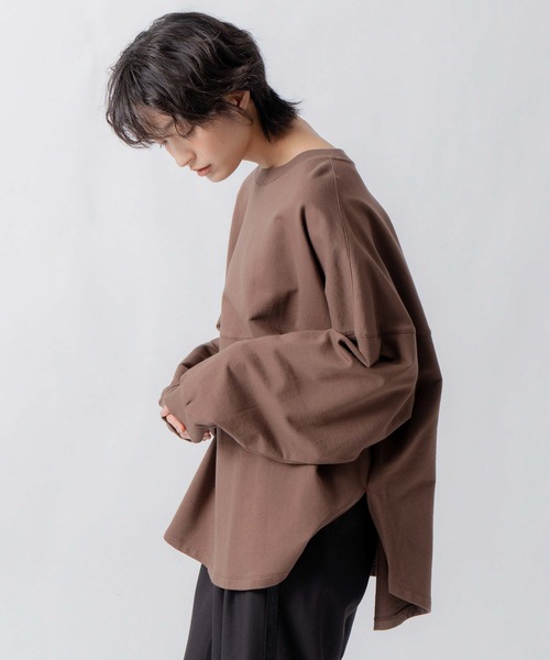 WHYTO.(ホワイト)の「「WHYTO. / ホワイト」round switch sweat(Tシャツ/カットソー・レディース・グリーン/グレー/ブラウン/ブラック・36/38)」の15枚目の写真