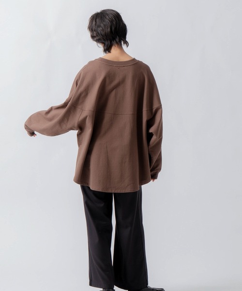 WHYTO.(ホワイト)の「「WHYTO. / ホワイト」round switch sweat(Tシャツ/カットソー・レディース・グリーン/グレー/ブラウン/ブラック・36/38)」の16枚目の写真