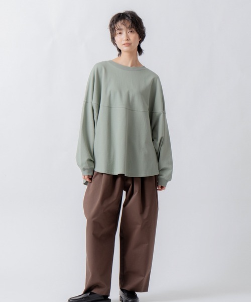 WHYTO.(ホワイト)の「「WHYTO. / ホワイト」round switch sweat(Tシャツ/カットソー・レディース・グリーン/グレー/ブラウン/ブラック・36/38)」の19枚目の写真
