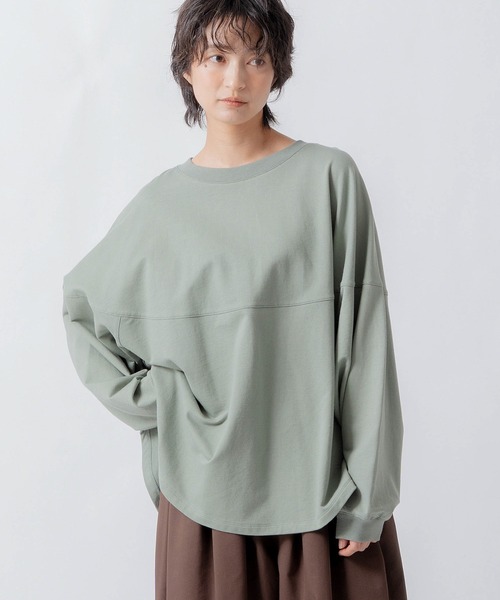 WHYTO.(ホワイト)の「「WHYTO. / ホワイト」round switch sweat(Tシャツ/カットソー・レディース・グリーン/グレー/ブラウン/ブラック・36/38)」の20枚目の写真