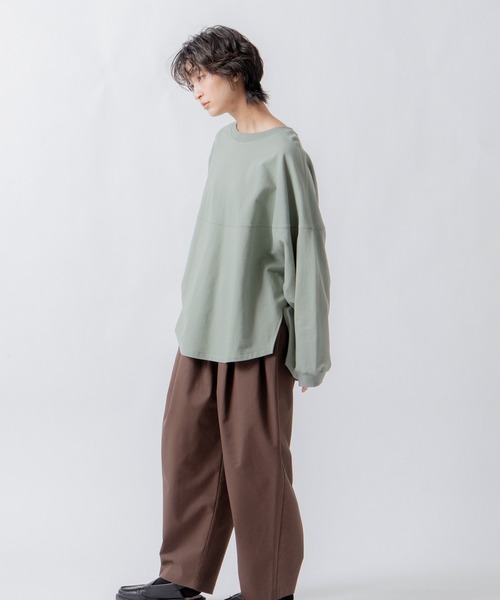WHYTO.(ホワイト)の「「WHYTO. / ホワイト」round switch sweat(Tシャツ/カットソー・レディース・グリーン/グレー/ブラウン/ブラック・36/38)」の21枚目の写真