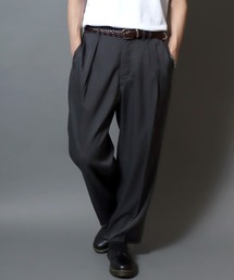 【UNIVERD72】WIDE PANTS / 【ユニバード72】ワイドパンツ スラックス メンズ ボトムス テーパード ワイドシルエット